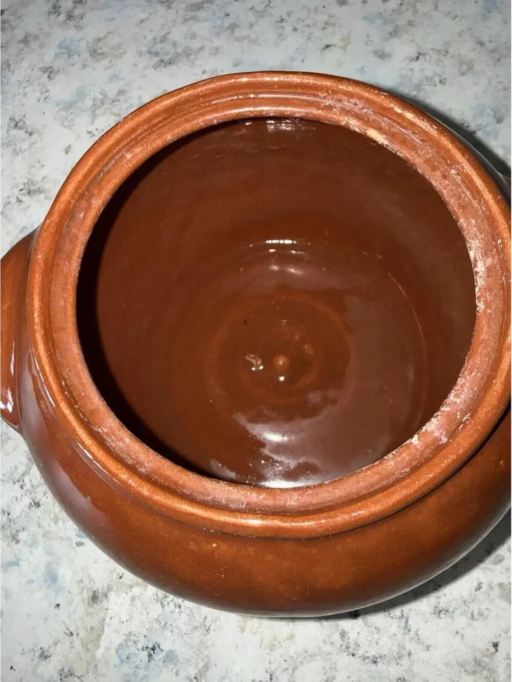 Vintage Bean Pot Handle Rustic Earthenware Bowl 10 Inch, Country, Cottage Core